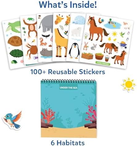 Skillmatics Peelies – Animals, Reusable Stickers, Travel Toy for Toddlers - Image 3