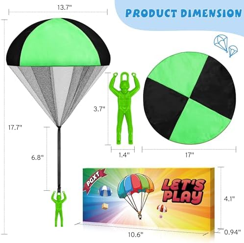 Parachute Toy for Kids, Outdoor Toys Flying Parachute Men, Inside & Outside Toys for or 3 4 5 6 7 8 9 10 11 12 Year Old, Christmas Stocking Stuffers for Kids Grandkids Ideal 2025 Unique Party Favors - Image 5
