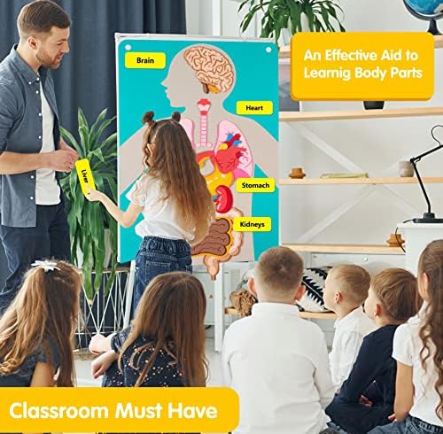 Craftstory Teaching Body Parts Felt Board Stories for Toddlers, Arts Crafts Toys for Kids Sensory Activities Teacher Daycare Supplies - Image 2