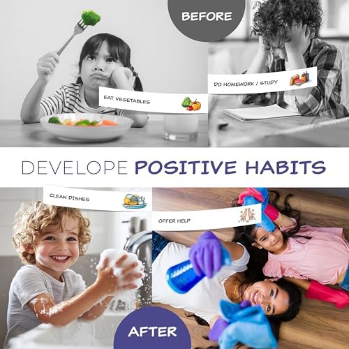 Chore Chart for Kids – Daily Routine Chart for Kids with Checklist & Stickers, Magnetic Kids Chore Chart – 540 Pcs Set of Chore Board Visual Schedule for Kids with Autism & Best ADHD Tools for Kids - Image 7