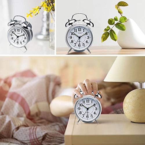 Peakeep Retro 4.5 inches Battery Operated Twin Bell Loud Alarm Clock - Image 5