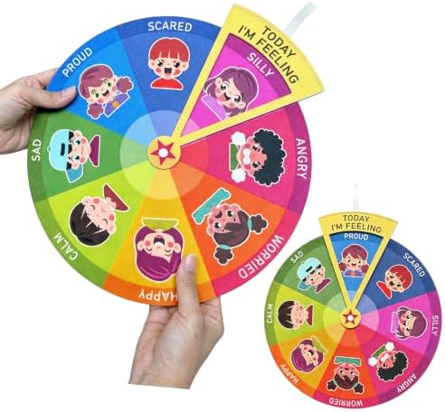 Emotion Wheel for Kids Toddlers Emotions Chart Calming Corner Emotional Chat Toy - Image 2