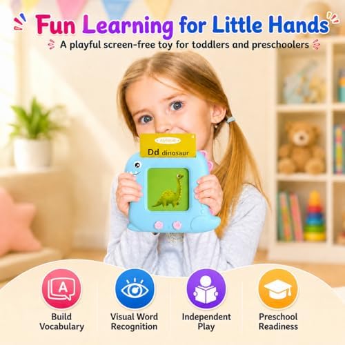 Talking Flash Cards for Toddlers 1-5 Years – Montessori Educational Early Learning & Sensory Speech Therapy Toy with 336 Sight Words for Preschool Boys & Girls - Image 3