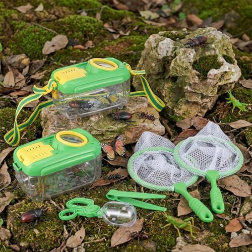 Halloscume 6 Sets Bug Catcher for Kids Insect Catching Kit, Green - Image 4