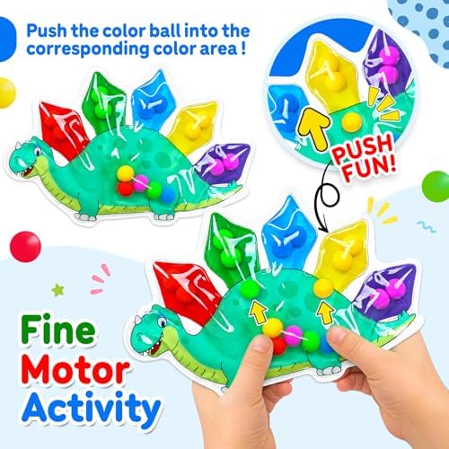3PCS Color Sorting Sensory Squeeze Fidget Toys for Kids,Montessori Preschool Learning Fine Motor Skils Matching Travel Roadtrip Toy Birthday for Boys Girls Ages 3+ - Image 2