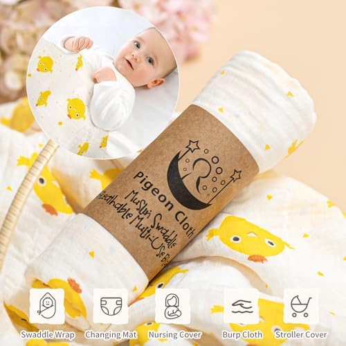 Golray 9pcs Newborn Baby Gift Baskets for Boys Girls Baby Shower, 2 Rattle/Seat Hang Toy/Blanket/Bodysuit/Bib/ 3D Socks/Wood Milestone/Carry Box, Neutral New Born Essential Stuff Unisex Baby Gifts Boy - Image 4