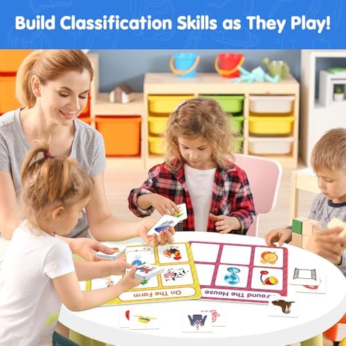 EAMAY Building Language and Matching Games Set with 6 Sorting Mats and 36 Everyday Objects Pieces Special Education Classroom,Sorting Toys for Toddlers 1-3 - Image 7