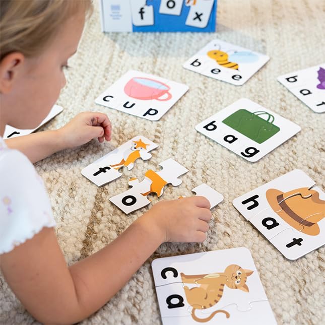 Fat Brain Toys 3 Letter Words, 3-Piece 3-Letter-Word Jigsaw Puzzles, Early Reading Toy and Activity for Ages 3+ - Image 4