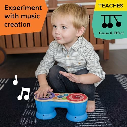 Baby Einstein Upbeat Tunes Magic Touch Wooden Drum​ Musical Toy, Ages 6 Months + - Image 2