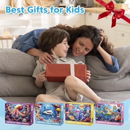 4 Pack 100 Piece Puzzles for Kids Ages 4-8 - Image 6