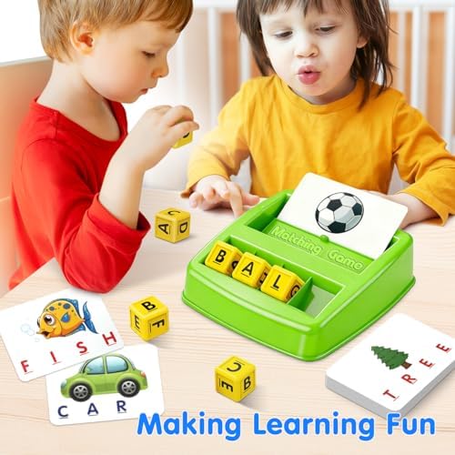 Matching Letter Game for 3 4 5 Year Old Girls Gifts, ABC Learning Toys for Kids Age 3-5, Educational Spelling Games Toys for Toddler Age 4-8, Preschool Birthday Gifts for 2 3 4 5 Year Old Boys Girls - Image 3