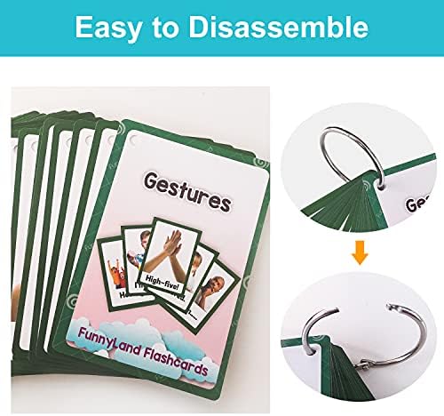Lilias Gestures Flash Cards, Toddler Learning Toys, Preschool Learning Toys, Homeschool Supplies, Learning Supplies for Kindergarten, 4.3 X 3.14 Inch, 26 Cards in Set - Image 4