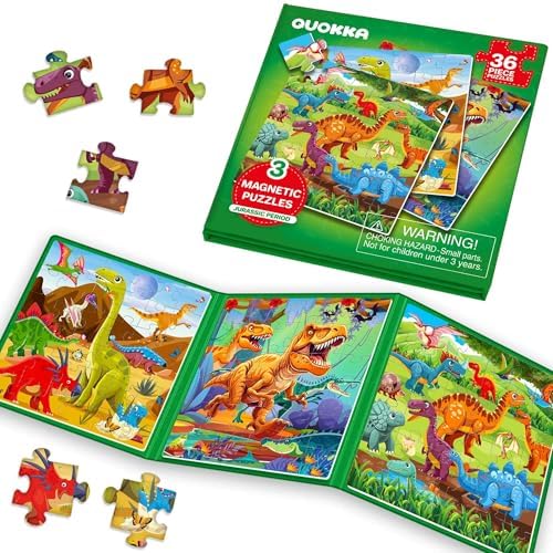 Magnetic Puzzles for Toddlers 3-5 - Kids Travel Toys for Boys and Girls by QUOKKA