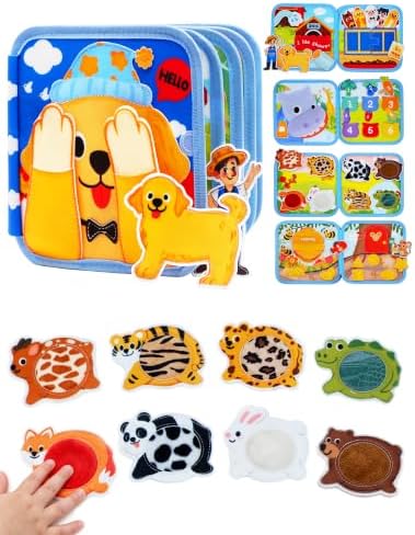 BizyKoady Montessori Busy Book for Toddlers 1-3, Felt Busy Board Dog Theme by BizyKoady