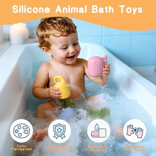 Twefex Wooden Montessori Learning Toy Set, Sensory and Thinking Play Set for Toddlers, 5-in-1 Bath Toys, Cloth Book, Hand and Foot Rattles, and Baby Sensory Toys Soft Hanging - Image 4
