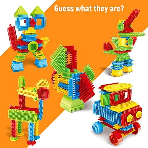 Baby Building Toys, 150pcs Bristle Shape 3D Building Blocks Toy Set - Image 4