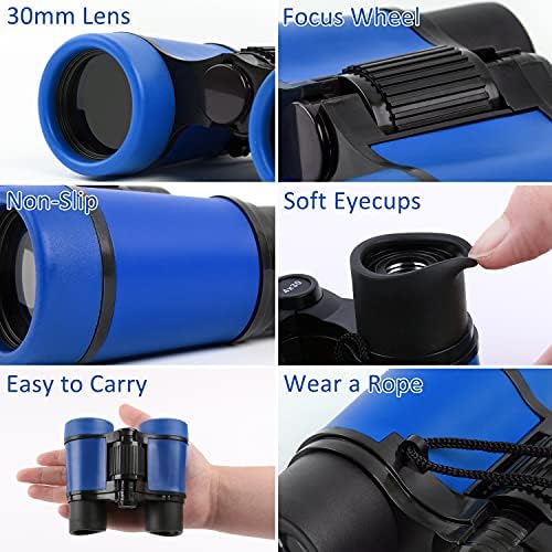 Scotamalone Kids Binoculars Shock Proof Toy Binoculars Set for Age 3-12 Years Old Boys Girls Bird Watching Educational Learning Hunting Hiking Birthday Presents - Image 2