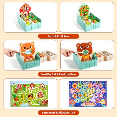 INIFEIDALA Montessori Farm Learning Game for Toddlers 3-5 - Image 2