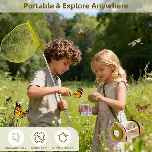 Wooden Bug Catcher Kit for Kids, Bug Catching & Insect Explorer Set - Image 4