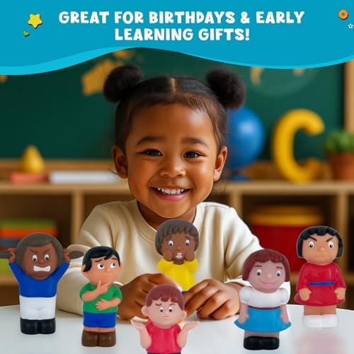 Get Ready Kids Multicultural Emotions Figurines - 8 Pc Feelings Toy Set - Image 2