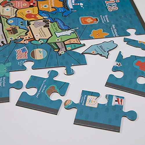 Fat Brain Toys Giant 100 Piece USA Map Puzzle - State-Shaped Jigsaw Pieces, Ages 5+ - Image 4