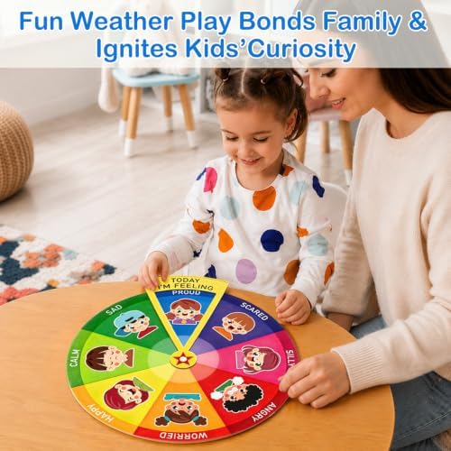 Emotion Wheel for Kids Toddlers Emotions Chart Calming Corner Emotional Chat Toy - Image 5