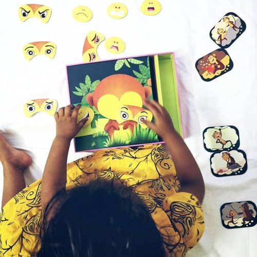 Chalk and Chuckles Monkey Expressions Preschool Feelings Puzzle Ages 3-6 Years Old, Social Emotional Learning, Educational Toy - Image 2