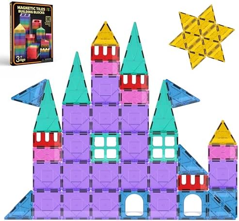 GobiDex 52PCS Magnetic Tiles for Kids by GobiDex