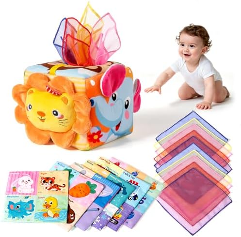 Baby Tissue Box Toy for 6-12 Months, Montessori Sensory Toys for 1 year old by Unknown