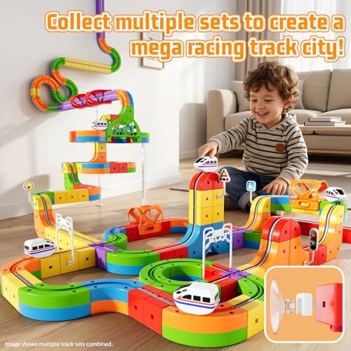 152 pcs KlickRail Electric Train Set Race Track for 3 4 5 6 7 8 Years Old - Image 4