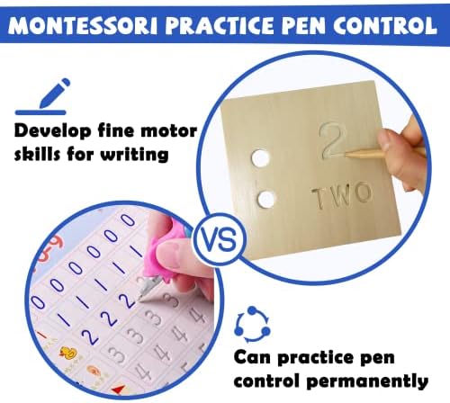 Wooden Montessori Toddler Counting Peg Board Box - Numbers & Math Toys for 1-3 Year Olds - Image 5