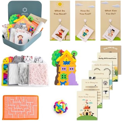 ODOXIA Calm Down Corner Kit for Classrooms | Sensory Tools for Kids | Includes Plush, Posters, Solutions Wall, Fidget Toys | Special Education | School Items for Children by Odoxia