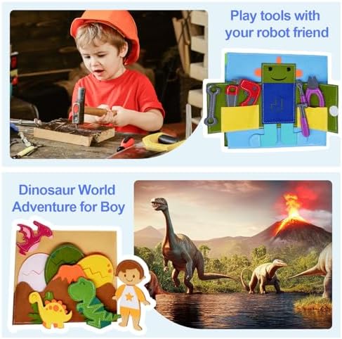 BizyKoady Montessori Busy Book for Toddlers 2-4, Pretend Play Quiet Book - Image 6