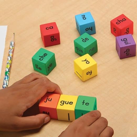 Really Good Stuff Make-a-Word Soft Touch Spanish Syllable Dice Game - Image 3