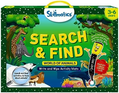 Skillmatics Search & Find Megapack and Search & Find Animals Bundle, Educational Game, Perfect for Kids, Toddlers Who Love Toys, Art and Craft Activities, Gifts for Girls and Boys Ages 3, 4, 5, 6 - Image 5