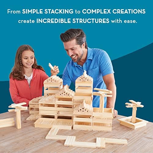 KEVA Structures 200 Wood Building Planks Set - Building Toy Includes 200 Wooden Blocks and Idea Book - Ages 5 and Up - Image 5