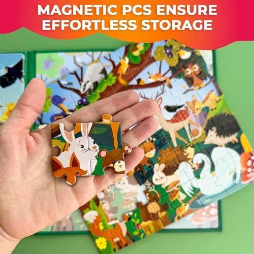 Magnetic Puzzles for Toddlers 2-4 - 2x48 Pieces Travel Games for Kids 3-5 - Image 5