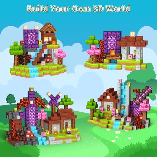200PCS Magnetic Blocks Magnet Building Cubes Birthday Gifts for Kids - Image 3