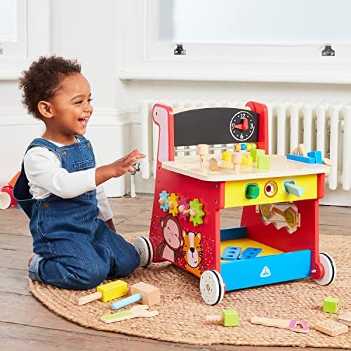 Early Learning Centre Wooden Activity Workbench, Imaginative Play, Hand Eye Coordination, Physical Development, Kids Toys for Ages 12 Month, Amazon Exclusive - Image 2