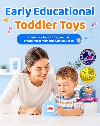 Aullsaty Talking Flash Cards for Toddlers 1-5 Years Old, Upgraded 536 Sight Words with 6 Songs Montessori Autism Sensory Toys, Educational Learning Speech Therapy Birthday Gifts for Boys Girls (Blue) - Image 2