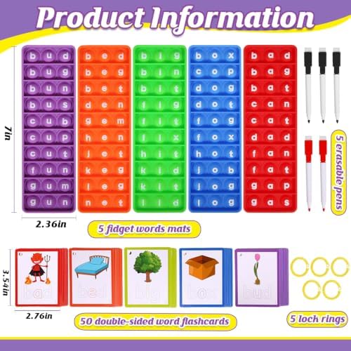 CVC Word Games for Kids, Sight Words Phonics Educational Sensory Toy - Image 2