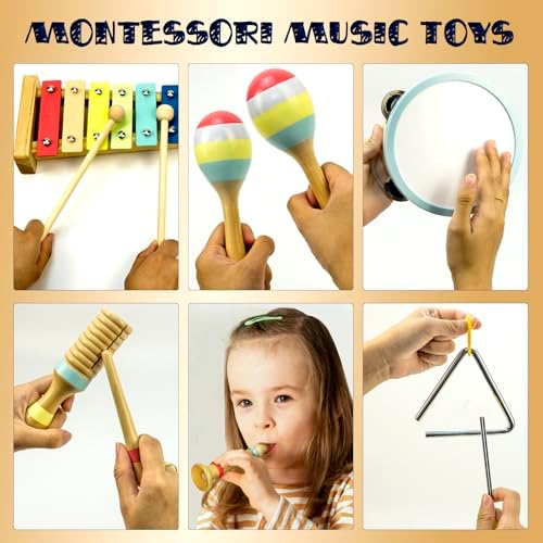 Baby Musical Instruments Set for Toddlers 1-3 Music Toys with Xylophone - Image 5