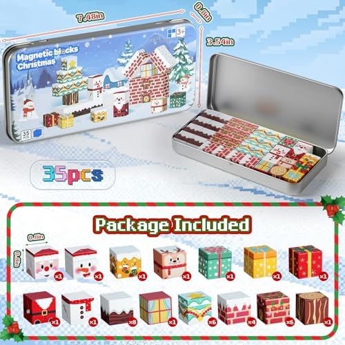 Magnetic Building Blocks for Kids 3-8, STEM Travel Toys with Storage Box - Image 3