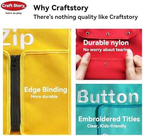 Craftstory Toddlers Montessori Toys Busy-Board for 3 4 5 Year Girls Boys Gifts, Sensory Basic-Life-Kills Shoe-Tying Practice for Kids Fine-Motor Skill Toys Teacher Resoures Preschool Classroom - Image 4