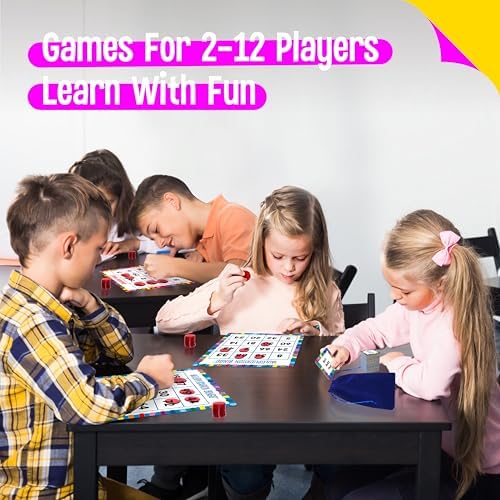 SpriteGru Multiplication & Division Bingo Game, 360 Math Problems, 2 Educational Math Board Game for Kindergarten and Preschool Kids, Perfect for Classroom & At Home - Image 5