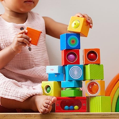 HABA Fun with Sounds Wooden Discovery Blocks for Toddlers with Acoustic Sounds, Toddler Toys for Preschool Learning Activities, (Made in Germany) - Image 2