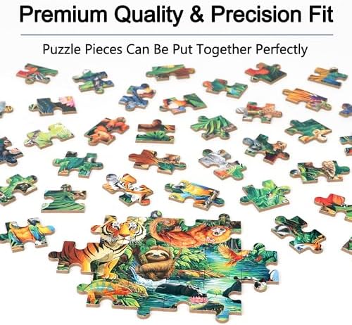 LELEMON Puzzles for Kids Ages 4-6, 60 Piece Puzzles for Kids in Metal Box - Image 5