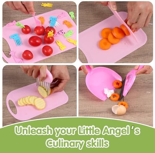 Kids Cooking and Toddler Knife Toys Set - 36Pcs Knifes for Real Cooking and Baking Accessories , Toddlers Kitchen Tools Ages 3-10 Kids Birthday Gift - Image 6