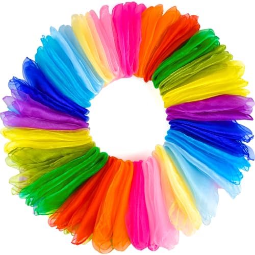NEBURORA Juggling Scarves Square Colorful Play Scarve for Dance Magic Tricks Performance Props Scarf Accessories by NEBURORA