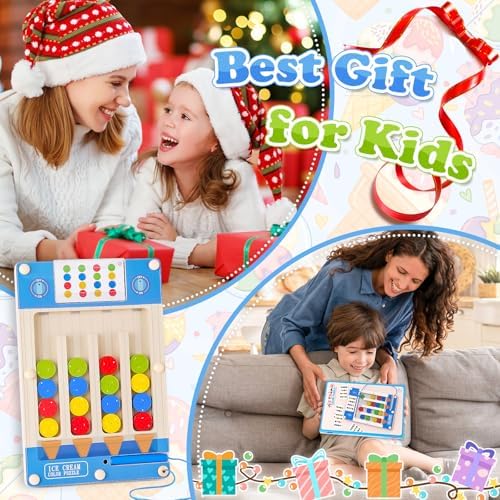 3 4 5 Year Old Boy Birthday Gift, Kids Magnetic Color Matching Puzzle Board - Image 4